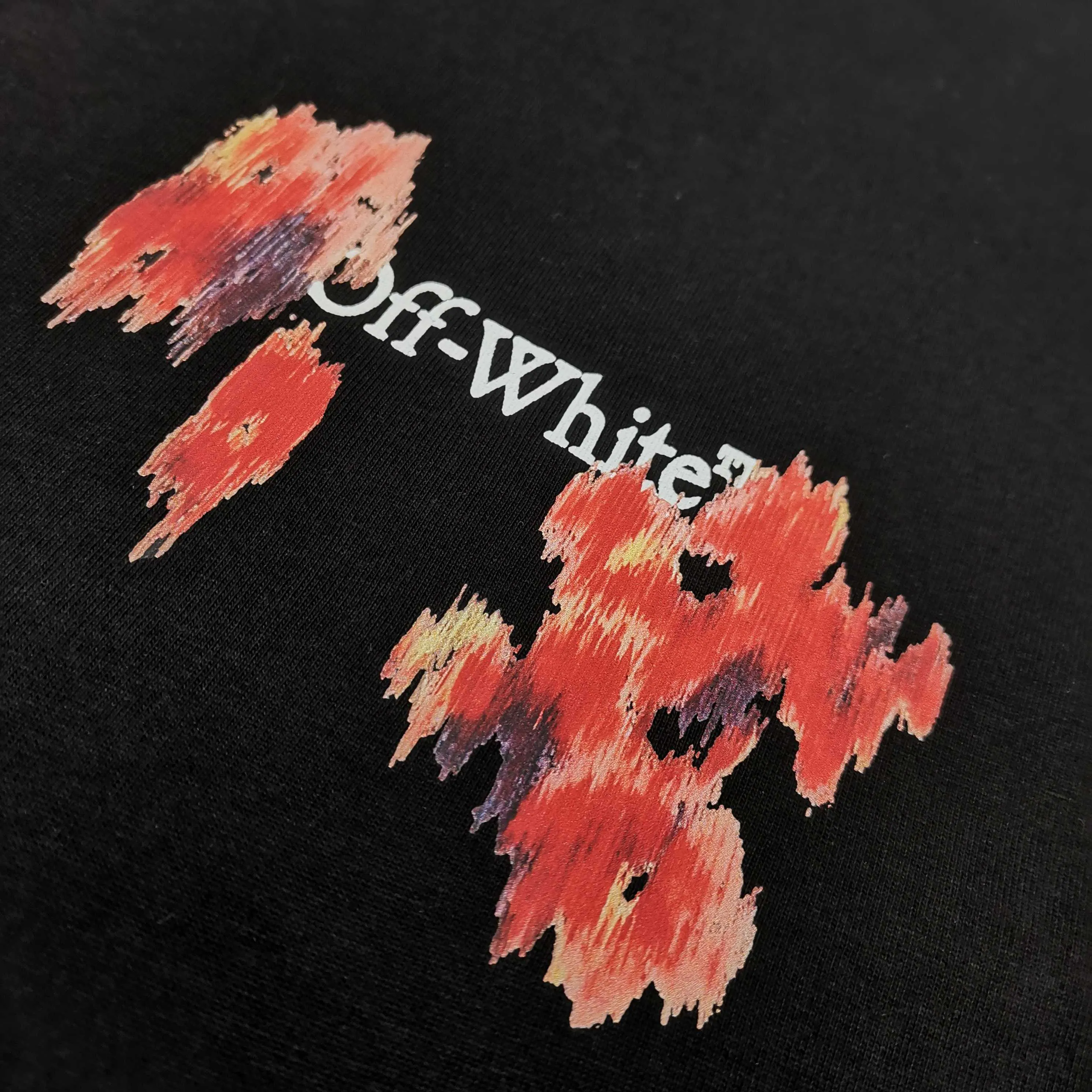 Top version ❤️off white new loose version painted arrow short-sleeved T-shirt Size: S M L XL Color: Black White P240